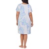 image:imageCarole Hochman Pajamas for Women Nightgown  Floral Cotton Knit Lightweight 38 Short Sleeve Sleep DressBlue Watercolor Floral