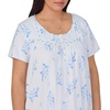 image:imageCarole Hochman Pajamas for Women Nightgown  Floral Cotton Knit Lightweight 44 Short Sleeve Waltz Sleep DressBlue Floral Stripe