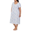 image:imageCarole Hochman Pajamas for Women Nightgown  Floral Cotton Knit Lightweight 44 Short Sleeve Waltz Sleep DressBlue Floral Stripe