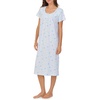 image:imageCarole Hochman Pajamas for Women Nightgown  Floral Cotton Knit Lightweight 44 Short Sleeve Waltz Sleep DressBlue Hummingbird