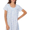 image:imageCarole Hochman Pajamas for Women Nightgown  Floral Cotton Knit Lightweight 44 Short Sleeve Waltz Sleep DressBlue Hummingbird