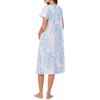 image:imageCarole Hochman Pajamas for Women Nightgown  Floral Cotton Knit Lightweight 44 Short Sleeve Waltz Sleep DressBlue Watercolor Floral