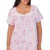 image:imageCarole Hochman Pajamas for Women Nightgown  Floral Cotton Knit Lightweight 44 Short Sleeve Waltz Sleep DressPink Cosmos