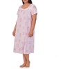 image:imageCarole Hochman Pajamas for Women Nightgown  Floral Cotton Knit Lightweight 44 Short Sleeve Waltz Sleep DressPink Cosmos