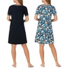 image:imageCarole Hochman Womens 2Pack Sleep amp Lounge Shirt  100 Cotton Short Sleeve Sleepshirt  Soft amp Breathable Nightgown DressTropical Floral Black