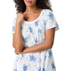 image:imageCarole Hochman Womens 38 Short Sleeve Nightgown  100 Cotton Jersey  Lightweight amp Soft Sleepshirt Sleepwear amp LoungewearWhite Floral