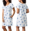 image:imageCarole Hochman Womens 38 Short Sleeve Nightgown  100 Cotton Jersey  Lightweight amp Soft Sleepshirt Sleepwear amp LoungewearWhite Floral