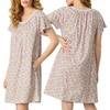 image:imageCarole Hochman Womens 38 Short Sleeve Nightgown  100 Cotton Jersey  Lightweight amp Soft Sleepshirt Sleepwear amp LoungewearWhite Multy Ditsy