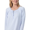image:imageCarole Hochman Womens 42 Cotton Pointelle Waltz Nightgown  Soft Breathable Sleepwear with Elegant Lettuce Edge amp Bow TieSweet Blue