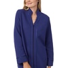 image:imageCarole Hochman Womens 44 Long Sleeve ZipUp Waltz Robe  Cozy CottonBlend Diamond Quilt Robe with Satin Trim amp PocketsSapphire