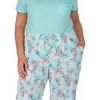 image:imageCarole Hochman Womens 4Piece 100 Cotton Pajama Set  VNeck TShirt Tank Capri Pants amp Shorts with Drawstring amp PocketsLight Blue