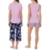 image:imageCarole Hochman Womens 4Piece 100 Cotton Pajama Set  VNeck TShirt Tank Capri Pants amp Shorts with Drawstring amp PocketsLilac