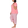 image:imageCarole Hochman Womens 4Piece 100 Cotton Pajama Set  VNeck TShirt Tank Capri Pants amp Shorts with Drawstring amp PocketsPink