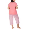 image:imageCarole Hochman Womens 4Piece 100 Cotton Pajama Set  VNeck TShirt Tank Capri Pants amp Shorts with Drawstring amp PocketsPink