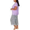 image:imageCarole Hochman Womens 4Piece 100 Cotton Pajama Set  VNeck TShirt Tank Capri Pants amp Shorts with Drawstring amp PocketsPurplelavender
