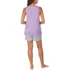 image:imageCarole Hochman Womens 4Piece 100 Cotton Pajama Set  VNeck TShirt Tank Capri Pants amp Shorts with Drawstring amp PocketsPurplelavender