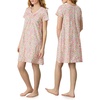 image:imageCarole Hochman Womens Short Sleeve 38 Sleepshirt  100 Cotton Knit  Lightweight Nightgown with Pockets Sleep amp LoungeParfait Pink Floral
