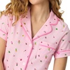 image:imageCarole Hochman Womens Short Sleeve Button Down Pajama Top amp Cropped Pants Set  100 Cotton Jersey  Sleepwear amp LoungewearParfait Pink Gardening