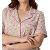 image:imageCarole Hochman Womens Short Sleeve Button Down Pajama Top amp Cropped Pants Set  100 Cotton Jersey  Sleepwear amp LoungewearWhite Multi Ditsy