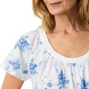 image:imageCarole Hochman Womens Short Sleeve Pajama Top amp Cropped PJ Pants Set  100 Cotton Jersey  Breathable Sleepwear amp LoungewearWhite Floral