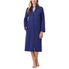 image:imageCarole Hochman Womens 44 Long Sleeve ZipUp Waltz Robe  Cozy CottonBlend Diamond Quilt Robe with Satin Trim amp PocketsSapphire