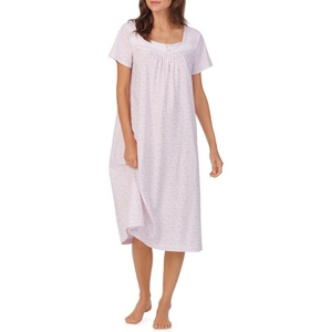 image:imageCarole Hochman Pajamas for Women Nightgown  Floral Cotton Knit Lightweight 44 Short Sleeve Waltz Sleep DressPink Sweet Bunny