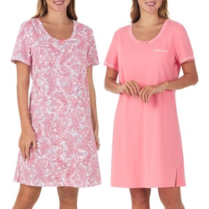 image:imageCarole Hochman Womens 2Pack Sleep amp Lounge Shirt  100 Cotton Short Sleeve Sleepshirt  Soft amp Breathable Nightgown DressPapaya