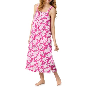 image:imageCarole Hochman Womens 48 Maxi Sleeveless Nightgown  100 Cotton Jersey  Lightweight amp Breathable Sleepwear amp LoungewearPink Raspberry Rose